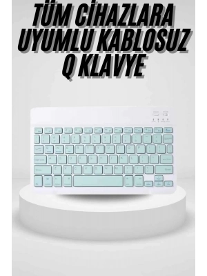 ÇOK SATAN Uyumlu Kablosuz Bluetooth Şarj Edilebilir Mini Q Klavye