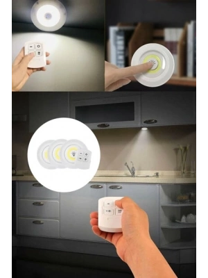 ÇOK SATAN Uzaktan Kumandalı Yapışkanlı 3lü Led Spot Lamba