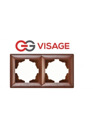 ÇOK SATAN Visage Amazon Ceviz 2 Li Çerçeve - Priz ve Anahtar İçin Uyumlu Çerçeve