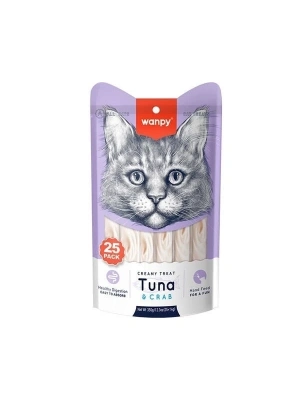 ÇOK SATAN Wanpy Ton Balıklı ve Yengeçli Sıvı Kedi Ödülü 14 Gr 25 Adet