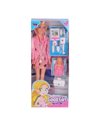 ÇOK SATAN WG-115225A Aksesuarlı Doktor Bebek 29 cm -Vardem