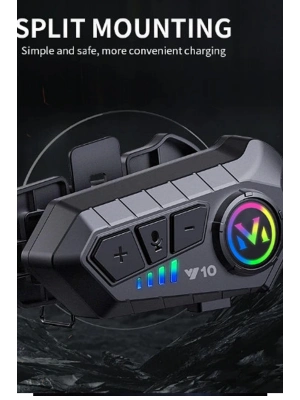ÇOK SATAN Y10 Kask Kulaklık Bluetooth Motosiklet Kulaklık 5,3 Bluetooth Intercom Motorsiklet Kulaklık