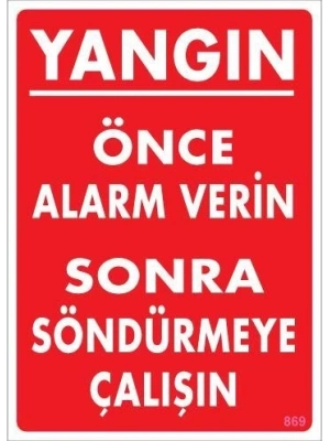 ® Yangın Nasıl Söndürülür Uyarı Levhası 25x35 KOD:869