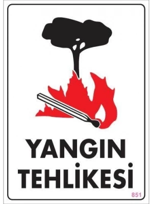 ® Yangın Tehlikesi Uyarı Levhası 25x35 KOD:851