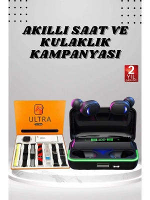ÇOK SATAN Yeni Nesil Akıllı Saat ve Bluetooth Kulaklık Kampanyası Android Ve İOS Uyumlu Uyku ve Sağlık Takibi