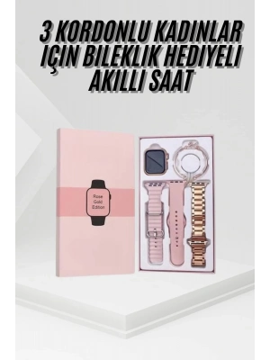 ÇOK SATAN Yeni Nesil Kadın Akıllı Saat Rose Gold Android ve İos Uyumlu