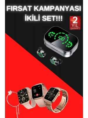 ÇOK SATAN Yeni Nesil Kaliteli Akıllı Saat ve Kablosuz Bluetooth Kulaklık  Yüksek Ses Kaliteli