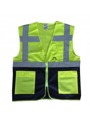 ® Yönetici İkaz Yeleği Sarı/Lacivert XL Beden