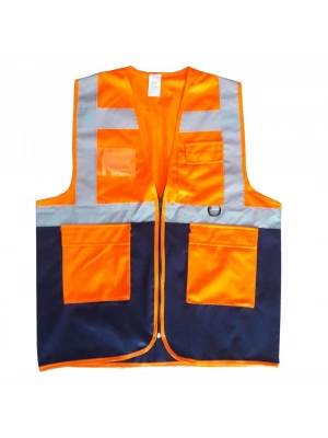 ® Yönetici İkaz Yeleği Turuncu/Lacivert  XL Beden