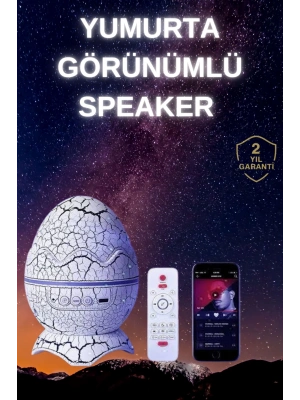 ÇOK SATAN Yumurta Şeklinde Su Dalgalı Bluetooth Speaker Lamba Renkli Şarjlı
