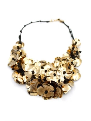 Çoklu Çiçek Kolye - Altın