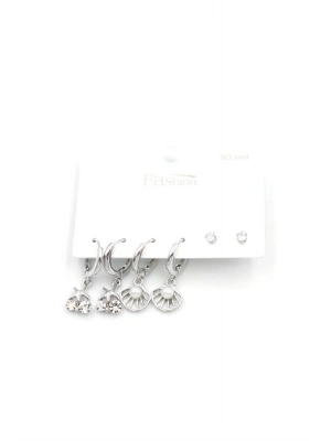 Çoklu İnci Küpe - Gümüş