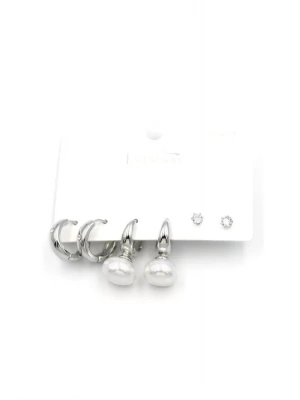 Çoklu İncili Küpe - Gümüş