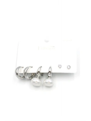 Çoklu İncili Küpe - Gümüş