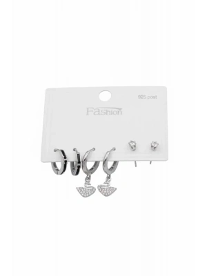 Çoklu Kuğu Küpe - Gümüş