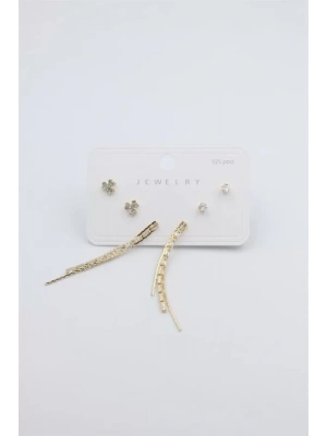 Çoklu Set Küpe - Altın