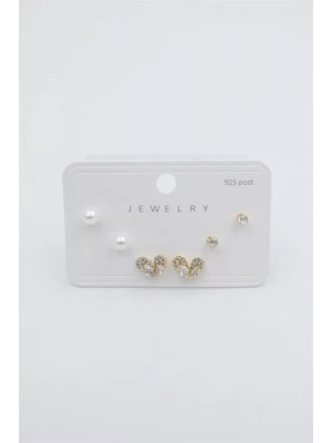 Çoklu Set Küpe - Altın