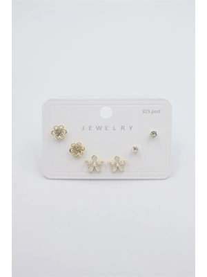 Çoklu Set Küpe - Altın