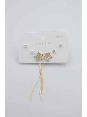 Çoklu Set Küpe - Altın