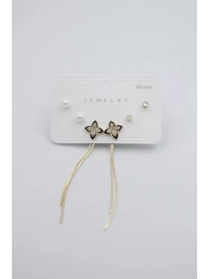 Çoklu Set Küpe - Altın