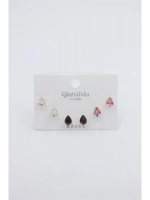 Çoklu Set Küpe - Altın