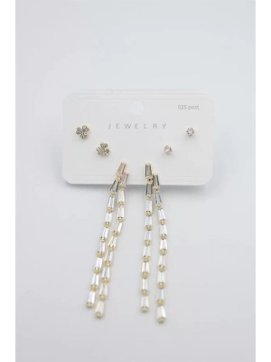 Çoklu Set Küpe - Altın