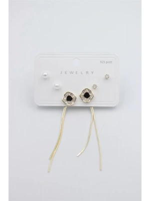 Çoklu Set Küpe - Altın