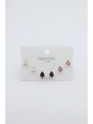 Çoklu Set Küpe - Altın