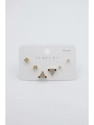 Çoklu Set Küpe - Altın