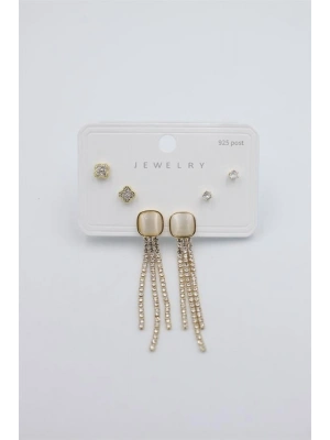 Çoklu Set Küpe - Altın