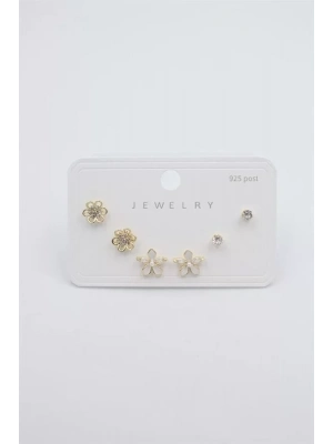 Çoklu Set Küpe - Altın