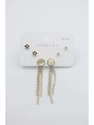 Çoklu Set Küpe - Altın