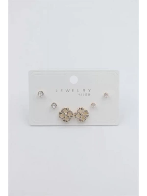 Çoklu Set Küpe - Altın