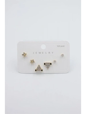 Çoklu Set Küpe - Altın