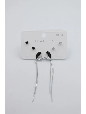 Çoklu Set Küpe - Gümüş