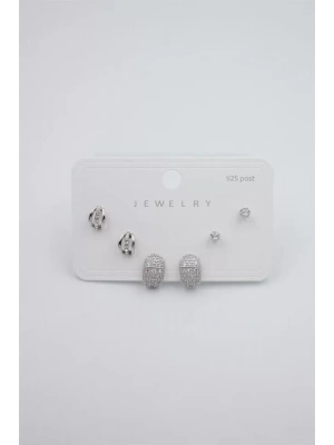 Çoklu Set Küpe - Gümüş