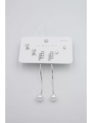 Çoklu Set Küpe - Gümüş