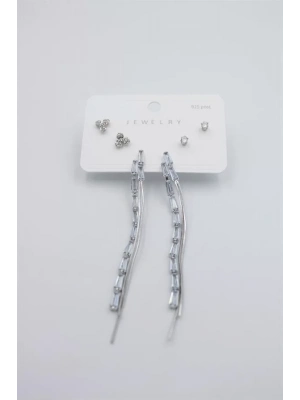 Çoklu Set Küpe - Gümüş