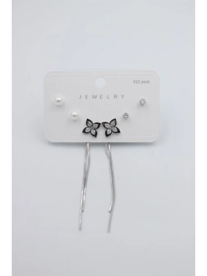 Çoklu Set Küpe - Gümüş