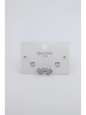 Çoklu Set Küpe - Gümüş