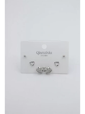 Çoklu Set Küpe - Gümüş