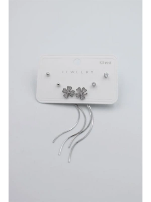 Çoklu Set Küpe - Gümüş