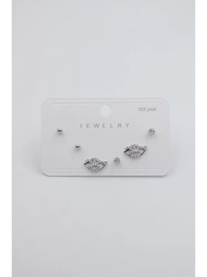 Çoklu Set Küpe - Gümüş