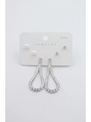 Çoklu Set Küpe - Gümüş