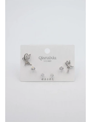 Çoklu Set Küpe - Gümüş