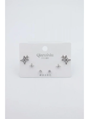 Çoklu Set Küpe - Gümüş
