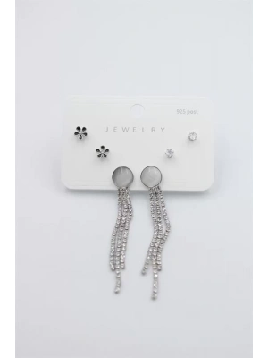 Çoklu Set Küpe - Gümüş