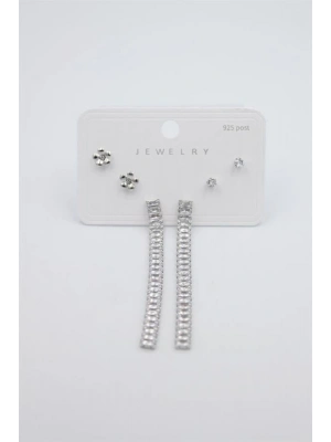 Çoklu Set Küpe - Gümüş