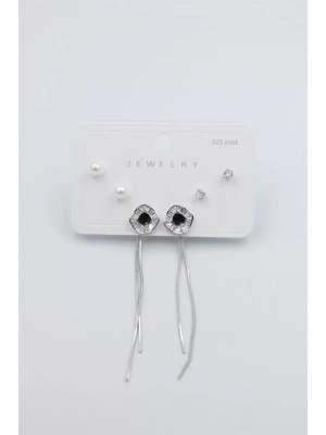 Çoklu Set Küpe - Gümüş