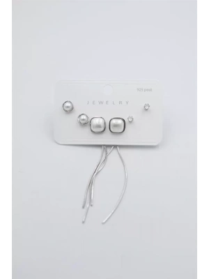 Çoklu Set Küpe - Gümüş